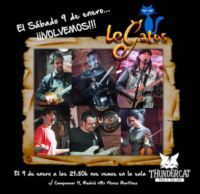 LeGatos - Música pop-rock en español - ThunderCat Club - Conciertos y eventos